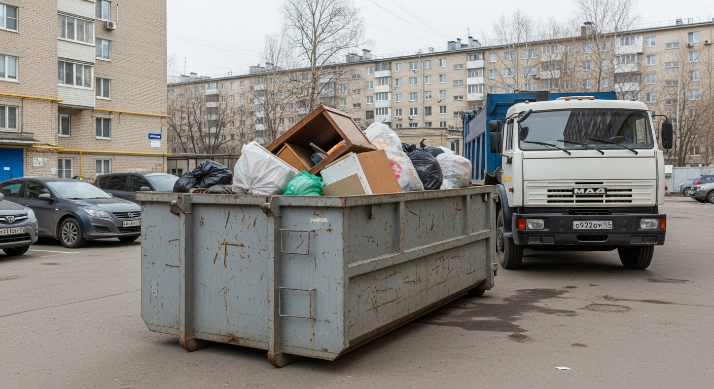 Мусор в контейнере