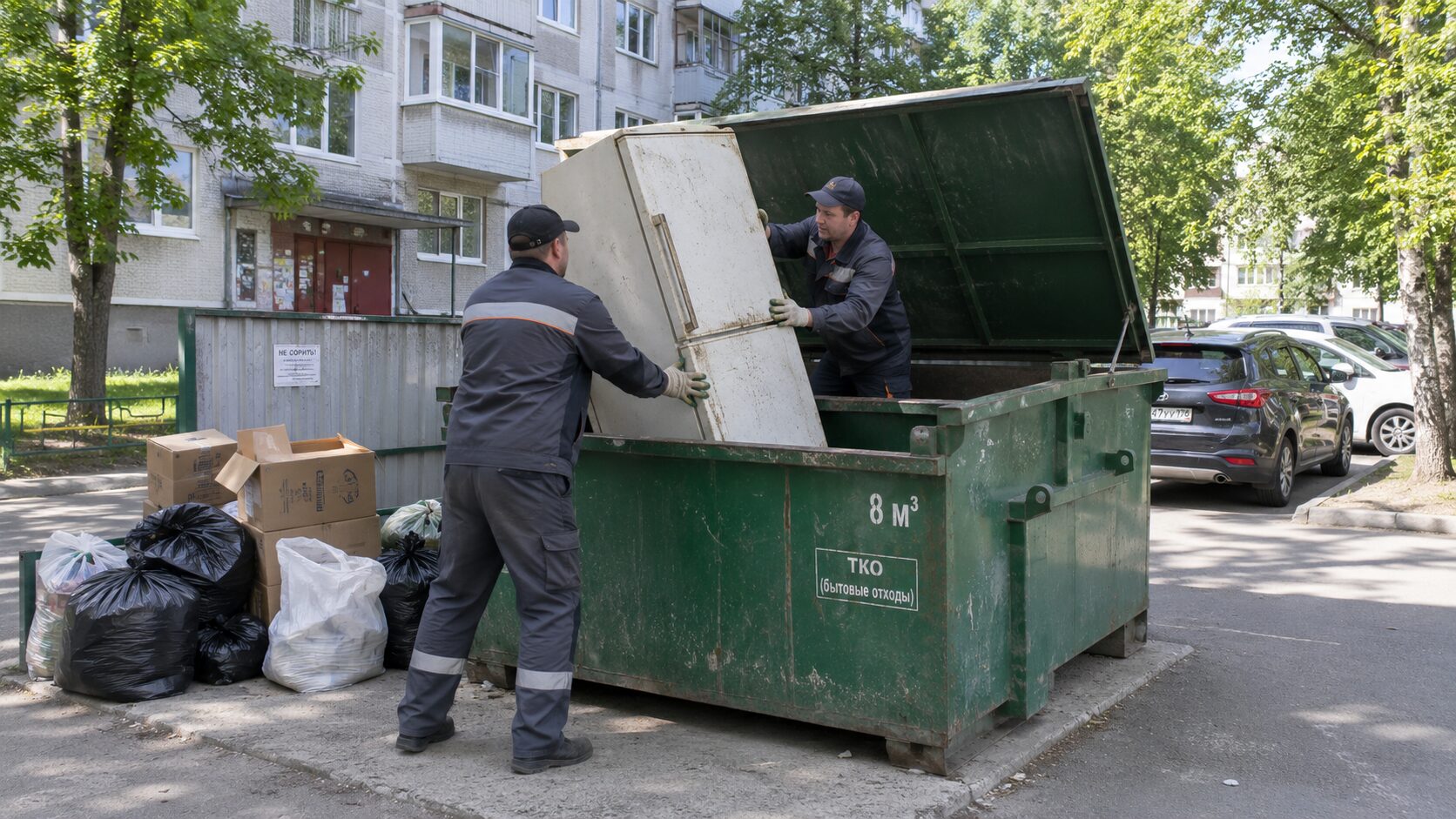 Погрузка в контейнер