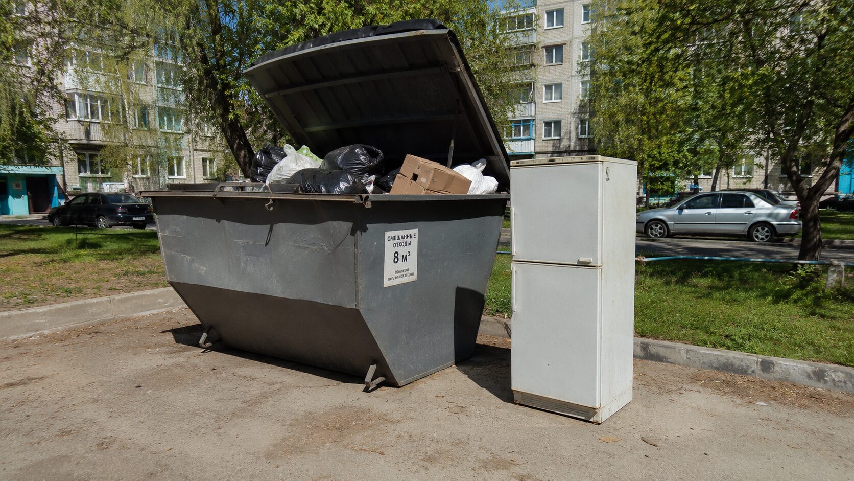 Холодильный на мусорке